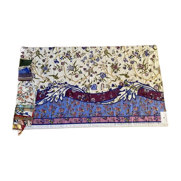 Brunschwig & Fils "Menars Bordered Panel" fabric vintage swatch light weight 31" - Picture 1 of 7
